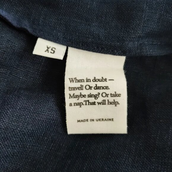 Sleeper Linen dress in navy XS - Picture 4 of 5